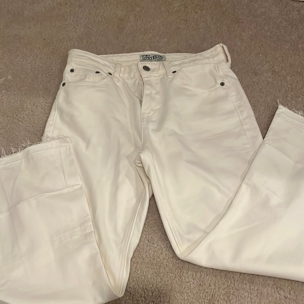 lucky white flare jeans
